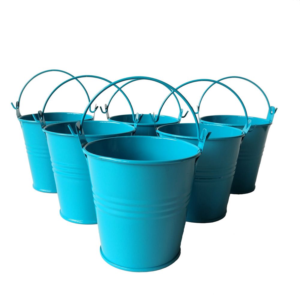 Cheap D7 5 H7 5cm Deep Blue Color Metal Buckets Wedding Tub Small