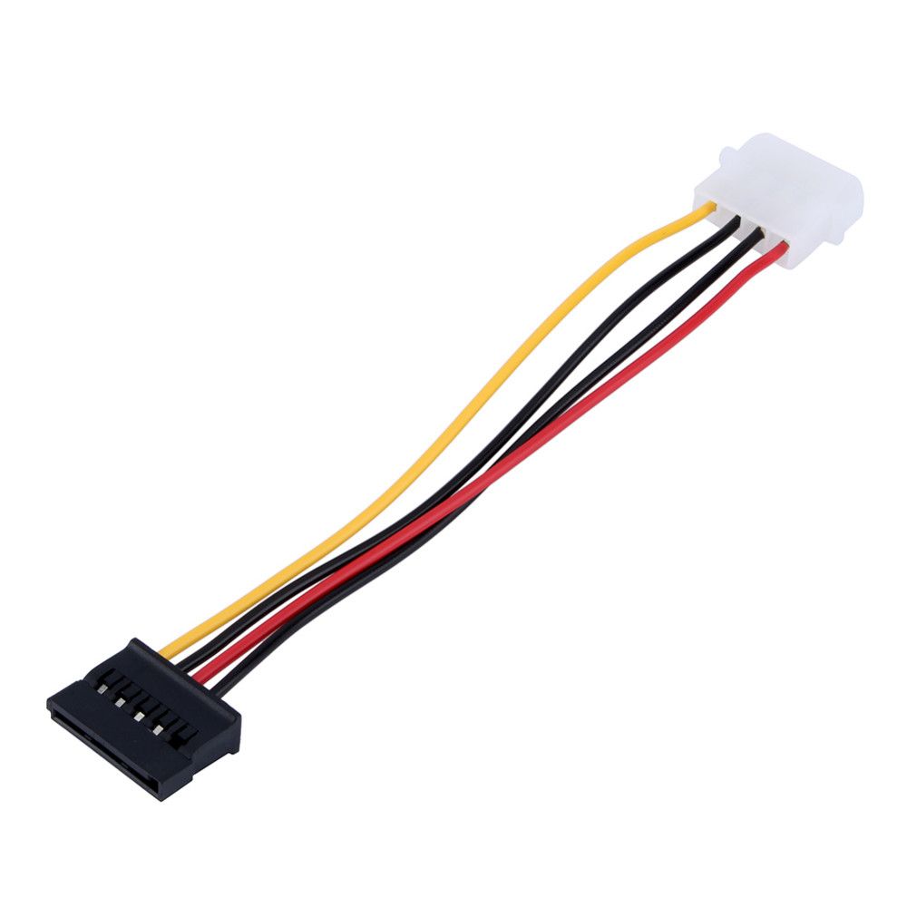 Male 4 Pin IDE to Male 15 Pin Serial ATA SATA with Power Adapter Cable Cord