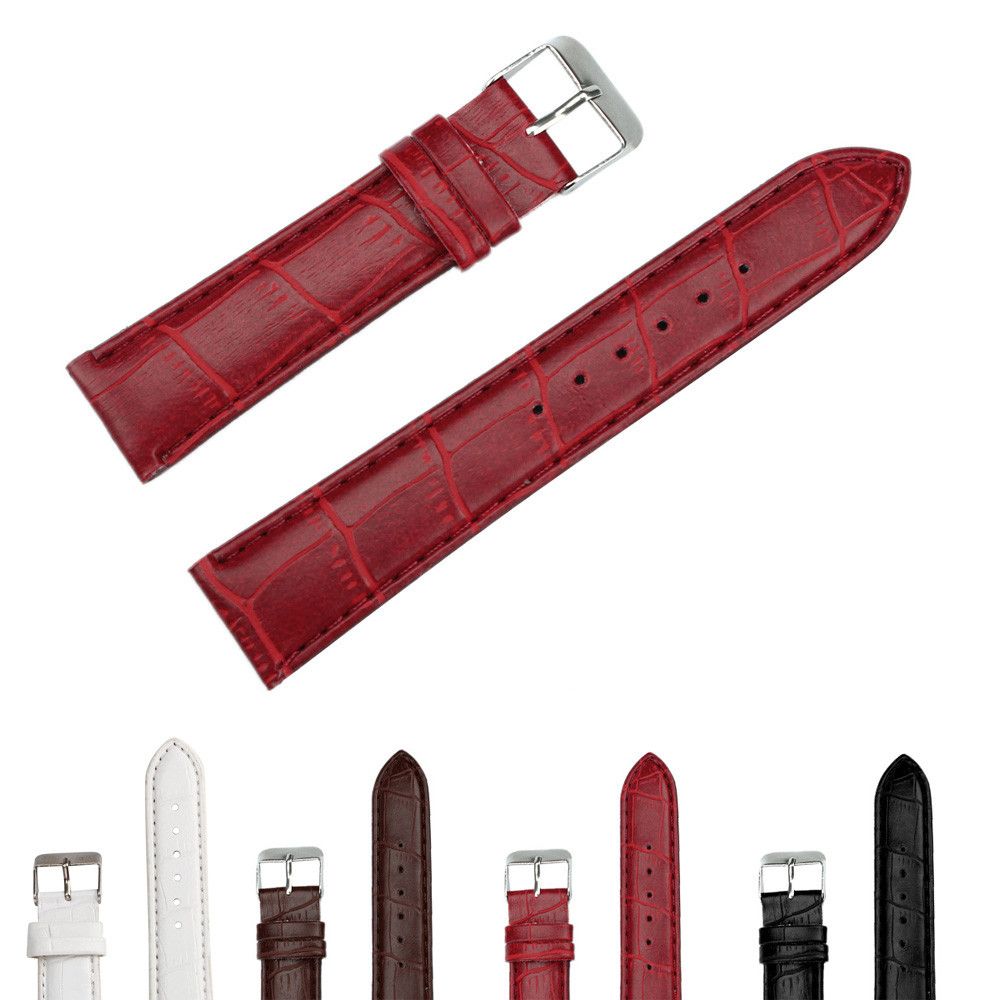 High Quality Watch Band 20mm Soft Sweatband Leather Strap Steel Buckle