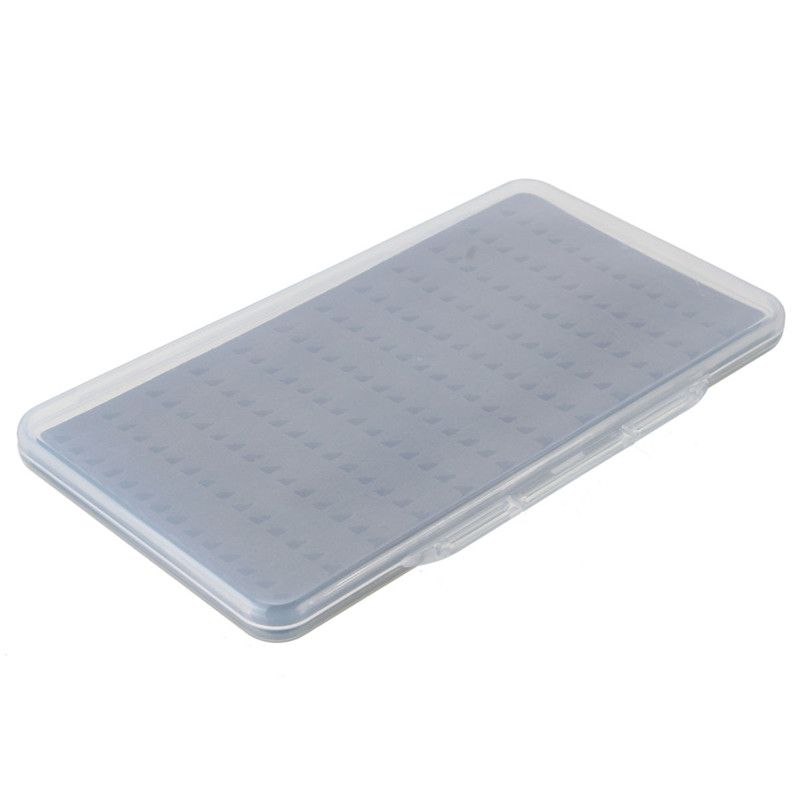 Plastic Fly Fishing Box Fishing Hook Box Slim Foam Insert Fishing Tackle Box