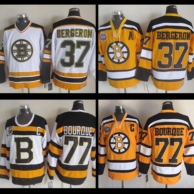2021 Boston Bruins 1970s Throwback Jersey 37 Patrice Bergeron Jerseys, 77 Ray Bourque White
