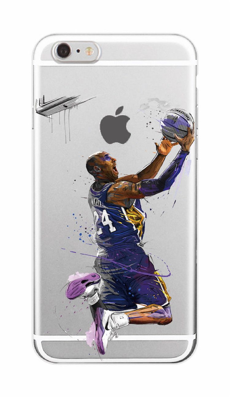 Basketball Stars Kobe Bryant Clear Soft TPU Case For IPhone 7 Plus 6 6S