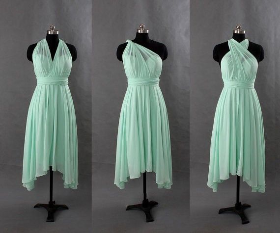 short mint bridesmaid dresses