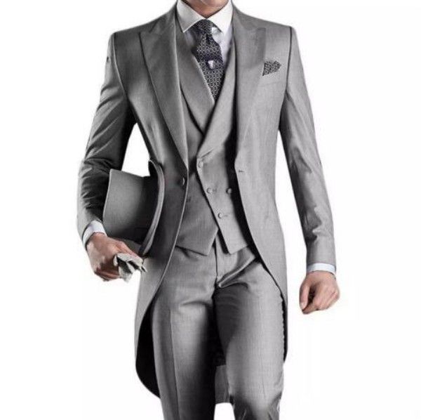 Groom Tuxedos Grey Groomsmen 