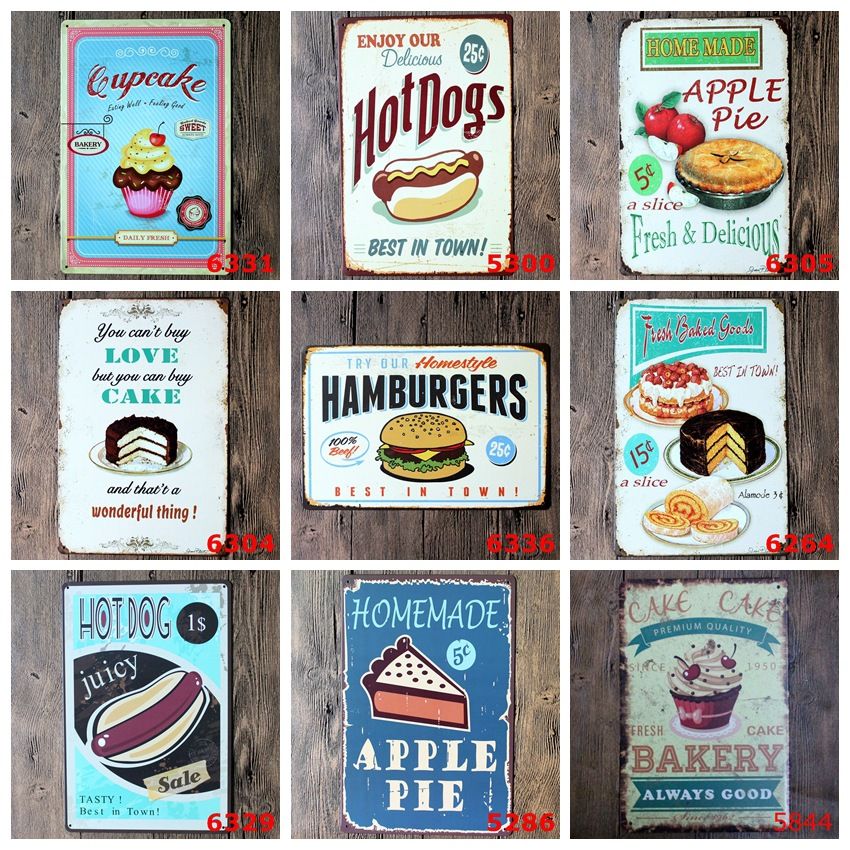2020 Tin Sign Wall Decor Vintage Craft Art Iron Painting Tin Poster