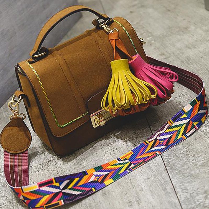 sling bag with colourful strap
