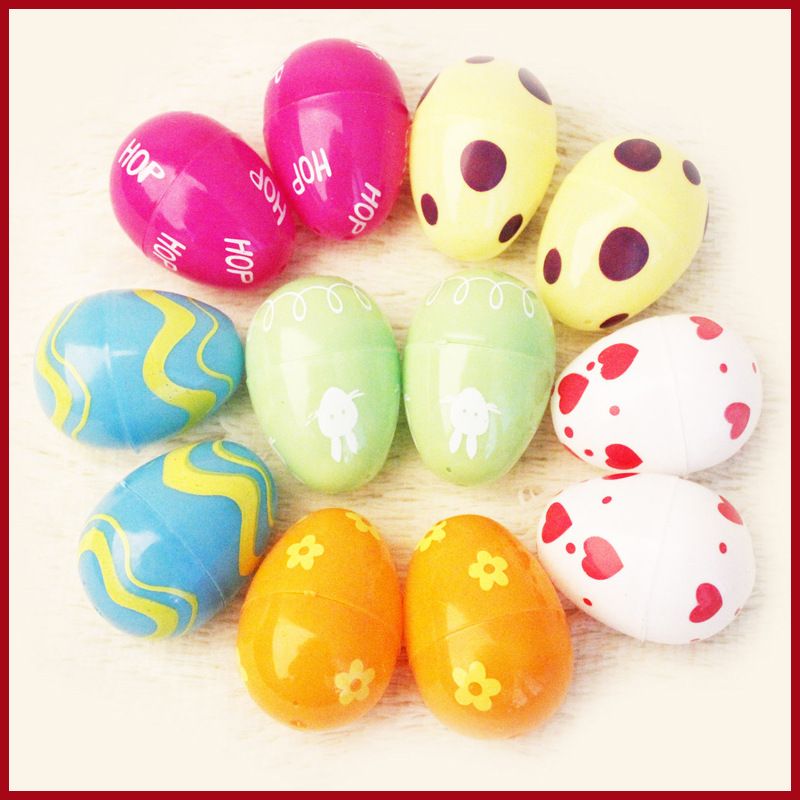 Acheter 6 4 Cm De Couleur Dessin En Plastique Vide Oeufs De Paques Capsule Jouets En Plastique Coquille Doeuf Jouets Pour Les Festivals De Mariage Decoration De Fete Promotion Des Ventes
