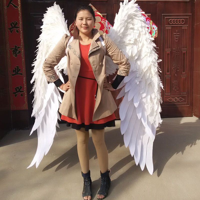 Fashion Feather Angel Wing Stage Cosplay Costume Christmas Carnival Dress Up S/M 