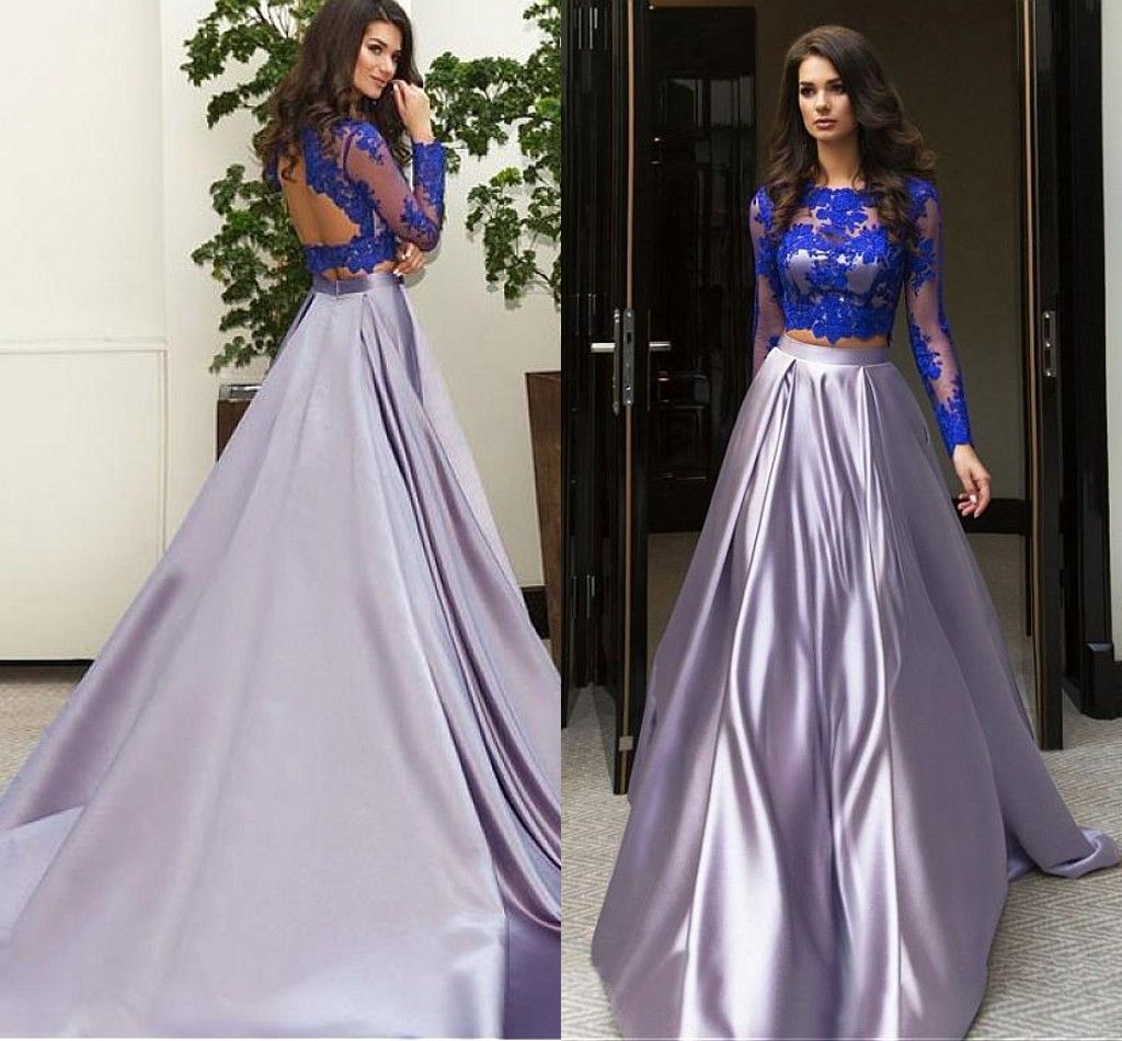 2 piece long dress