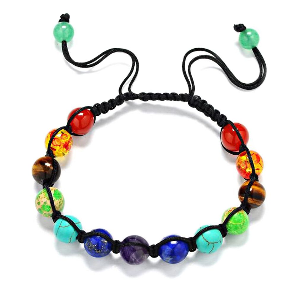 7 Chakra Pulsera Tejida A Mano Hombres Y Mujeres Equilibrio 7 Chakra Pulsera Tejida A Mano Hombres Y Mujeres Equilibrio