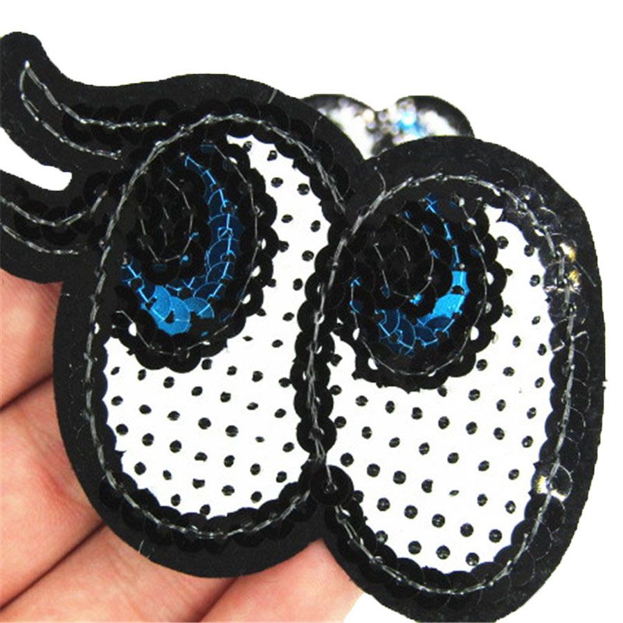 50 / set Parches para ojos al por mayor Parches Bordados Hierro En