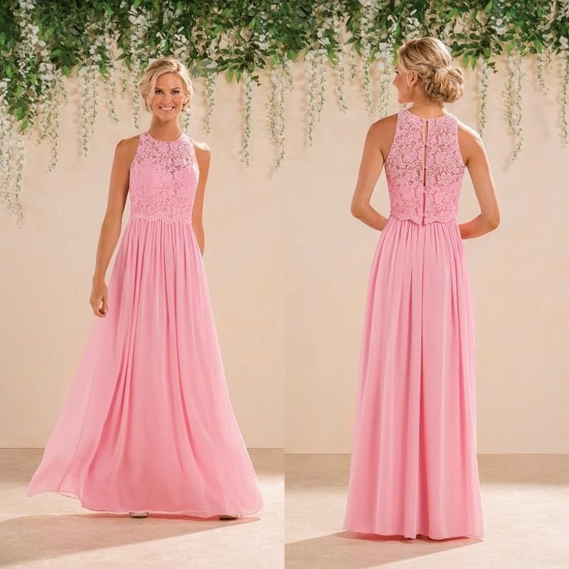 modest peach bridesmaid dresses