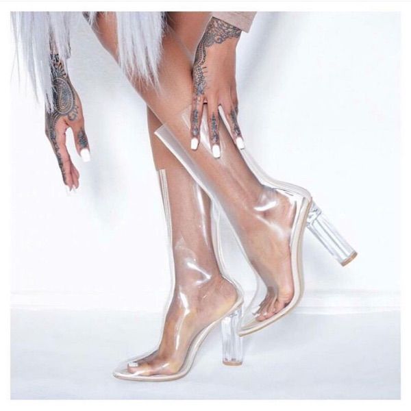 white perspex shoes