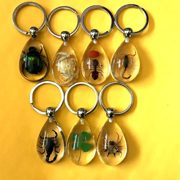 7 keychain handmade scorpion crab spider lucid vogue yqtdmy jewelry