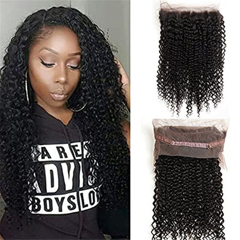Kinky Curly Pre Plucked 360 Lace Frontal Natural Hair Line