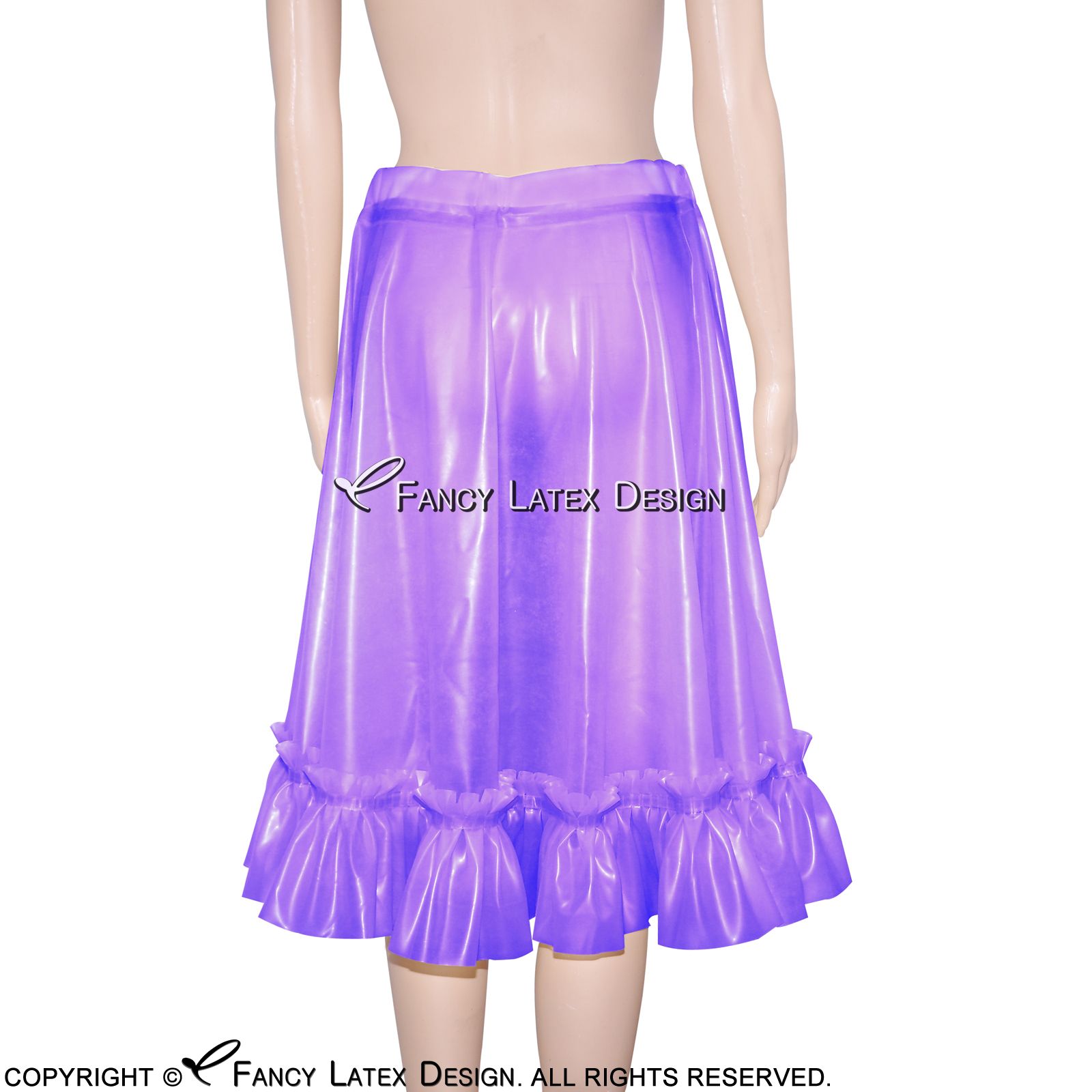 purple latex skirt