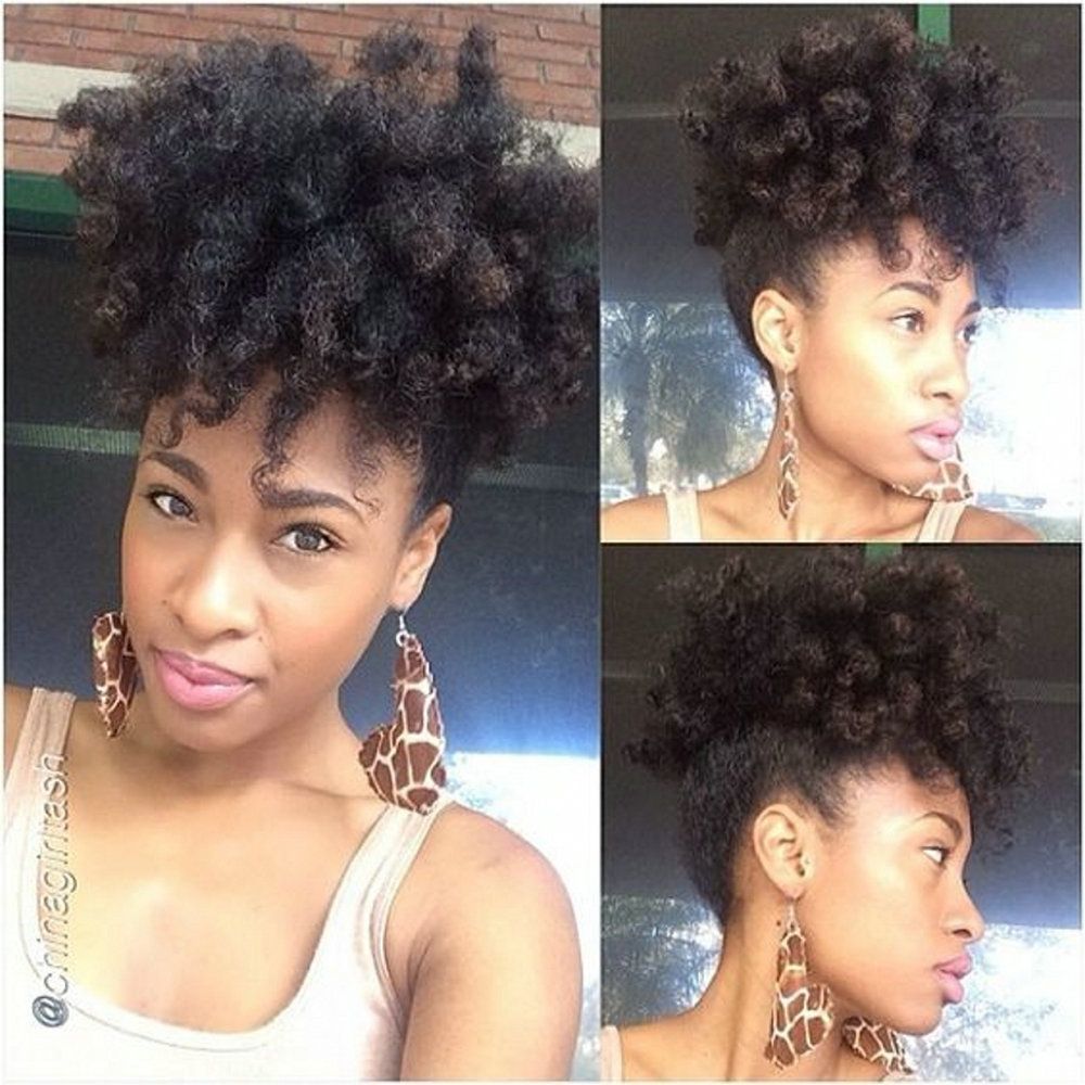 Kinky Curly Afro Ponytail Clip Human Hair Extensions Peruvian Hair