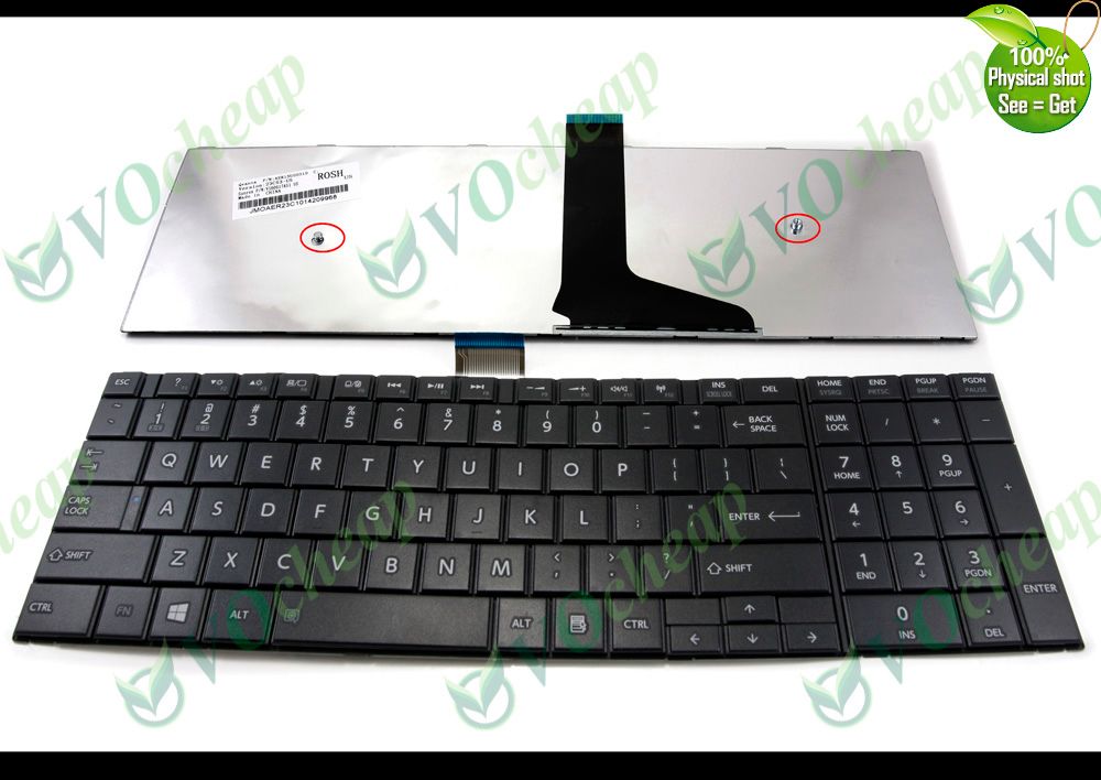 NUOVO Per Toshiba Satellite C50 C50D C55 C55D Nero Colore Laptop Tastiera UK