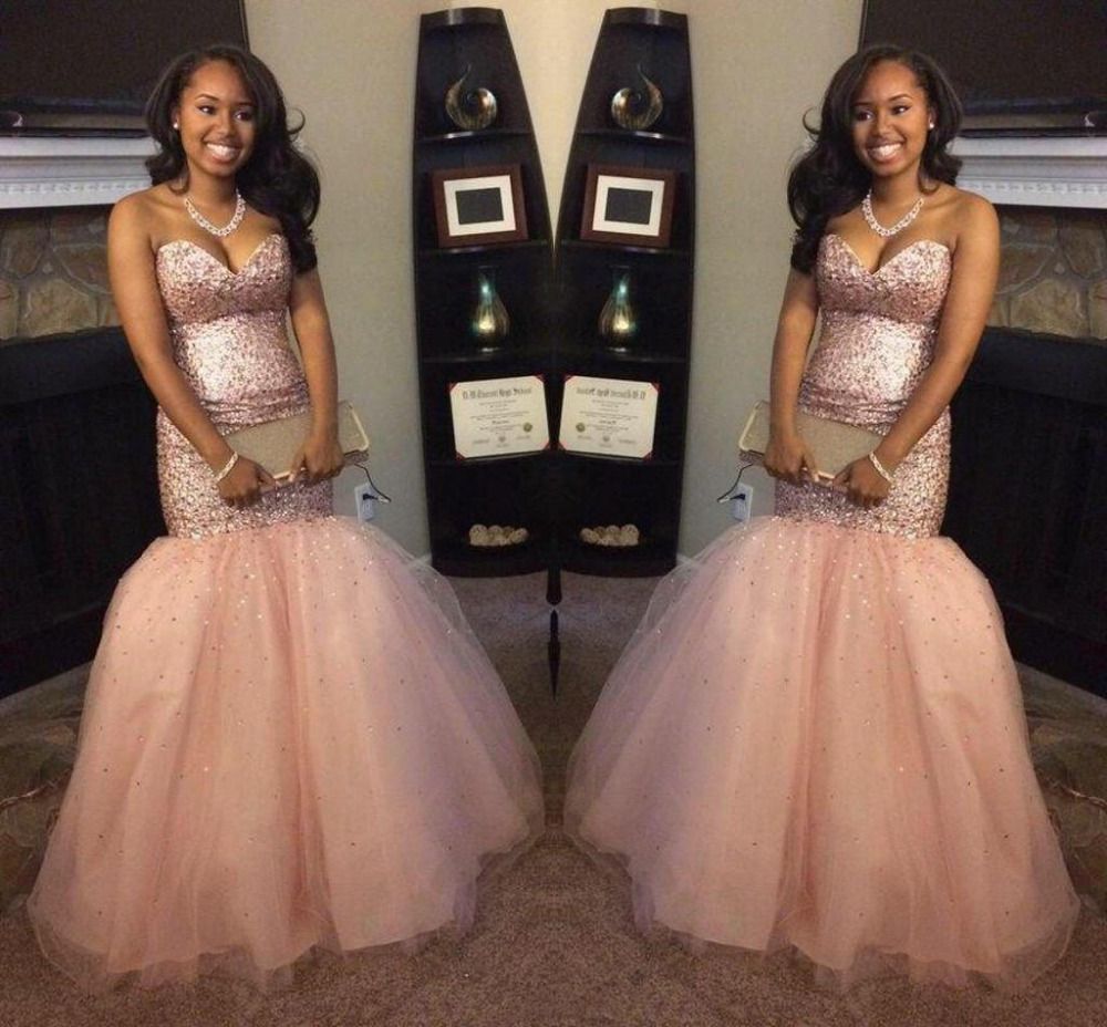 peach and black dress