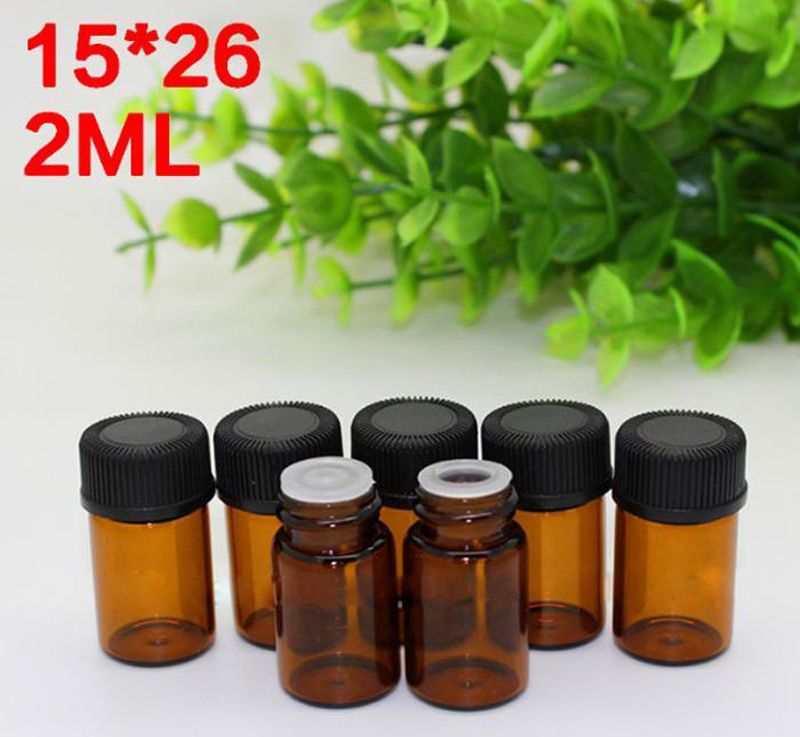 Hot Selling 2ml Essential Oil Sample Bottles Vials Amber Mini Glass