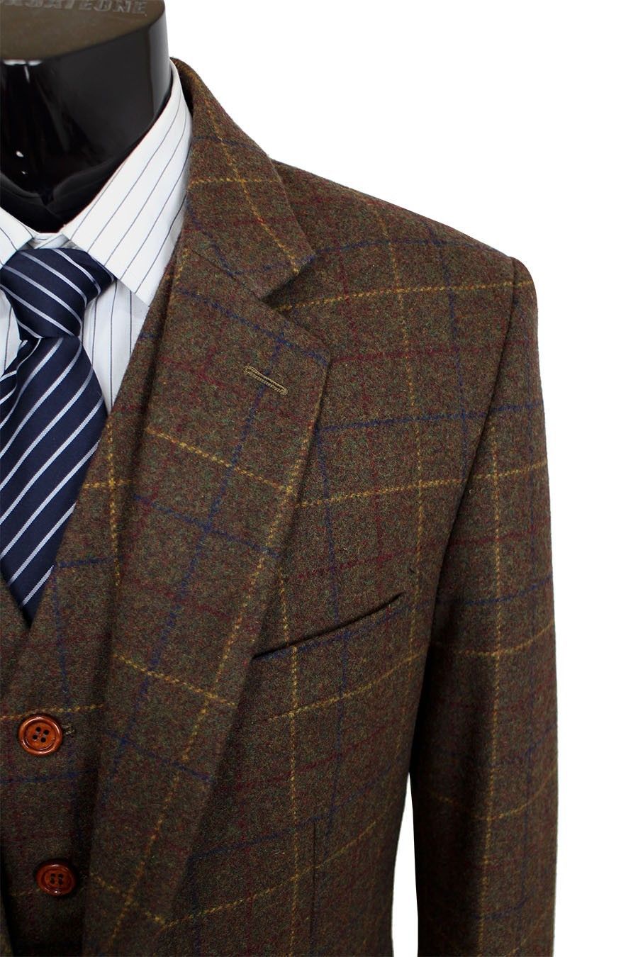 Acquistare Completo Da Uomo In Lana Marrone Tweed Classico Completo Da Uomo  In Blazer Completo Da Uomo Slim Fit Da Uomo In Stile Classico Da Uomo 3  Pezzi Economico | Consegna Veloce