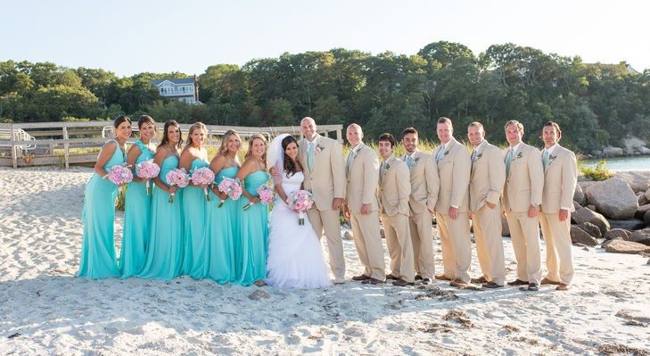 aqua bridesmaid dresses for beach wedding