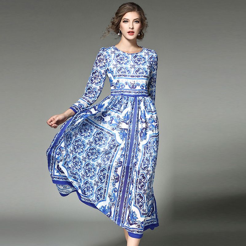 printed long dress