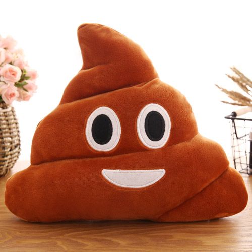 rainbow poop pillow