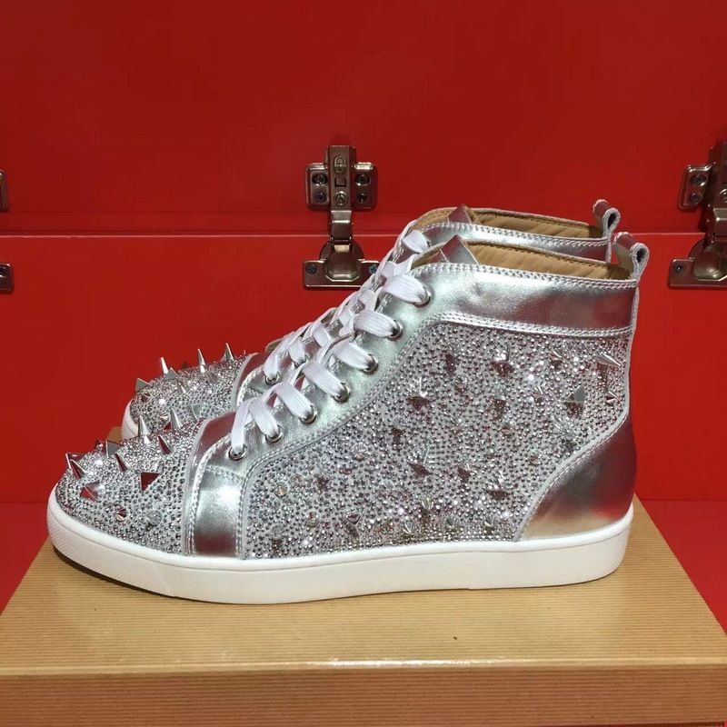 silver red bottoms mens