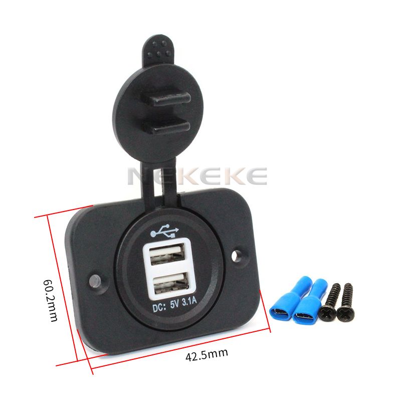 Dual Usb Car Charger Socket Power Outlet Charger For 12v 24v 4 2a Car Usb Auto For Honda Cables Adapters Sockets Aliexpress