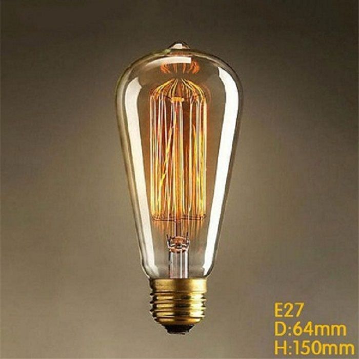 110-120V o 220-240V ST64 Vintage 40W E27 Incandescente Edison Bombilla de bombilla