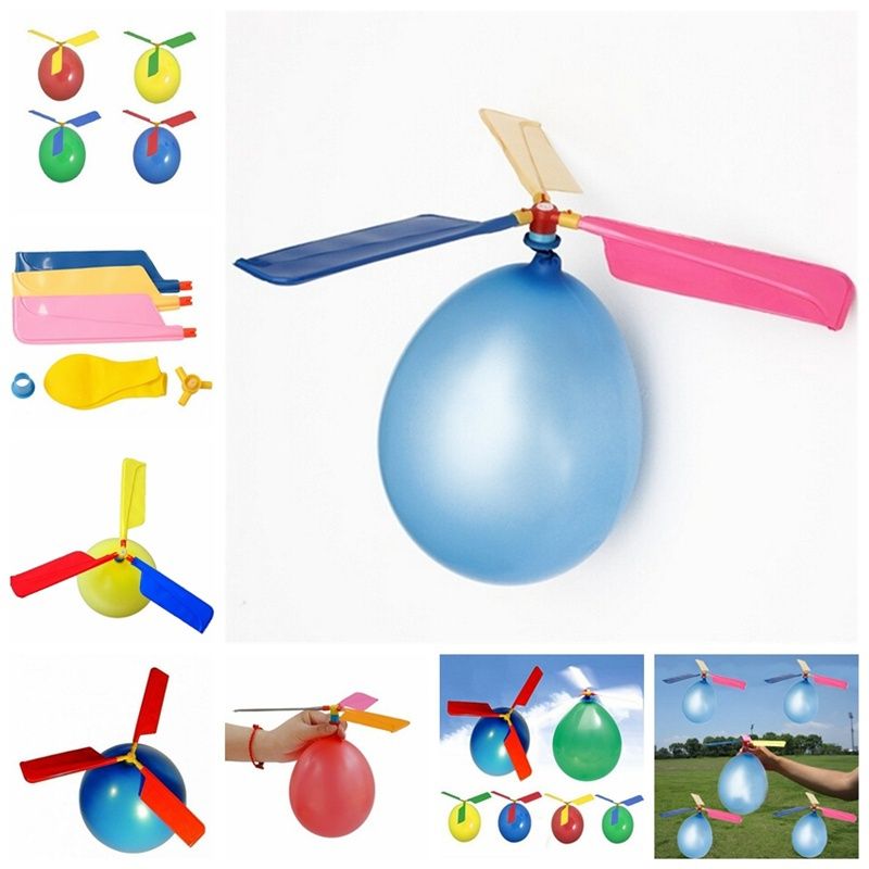1Pc New Classic Balloon Airplane*Helicopter For Kids Children Flying Toy HYT 