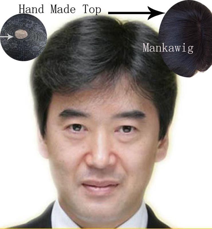 2019 100 Real Natural Human Hair Short Full Wigs Genuine Men