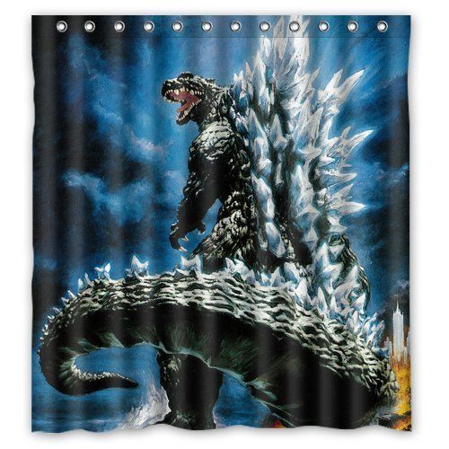 2019 Custom Godzilla Custom Shower Curtain Bath Decor Curtain 66 X