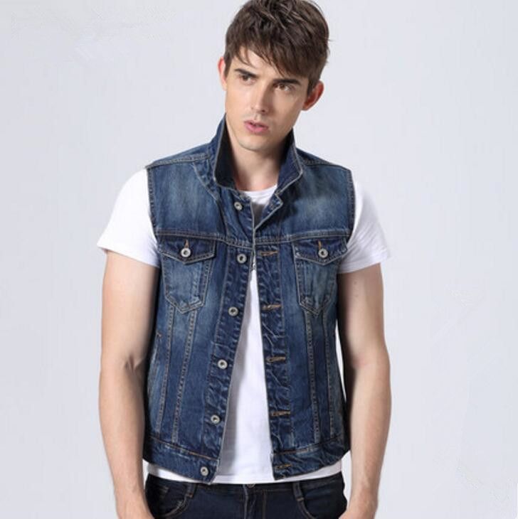 mens casual vest with jeans