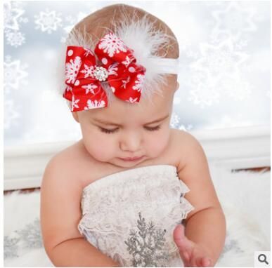 Navidad Diademas Bebé Niña Recién Nacido Vacaciones Arco Inf Navidad Diademas Bebé Niña Recién Nacido Vacaciones Arco Inf