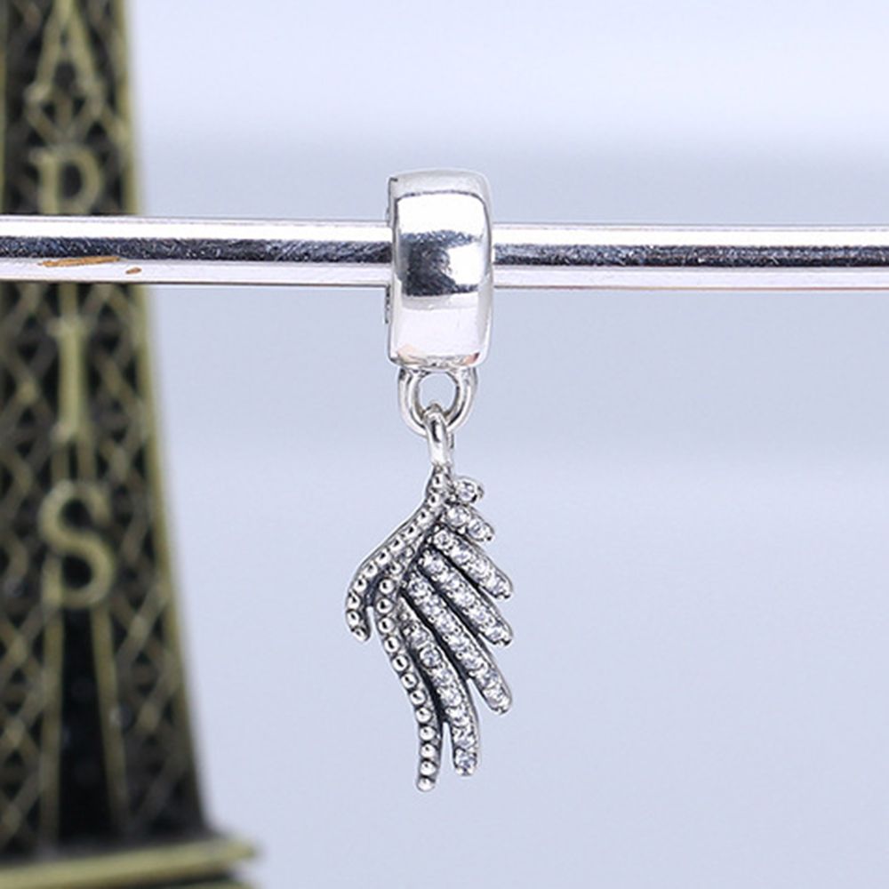 925 Plata esterlina CZ europeo encanto Perlas Colgante Para Pulsera Cadena Brazaletes