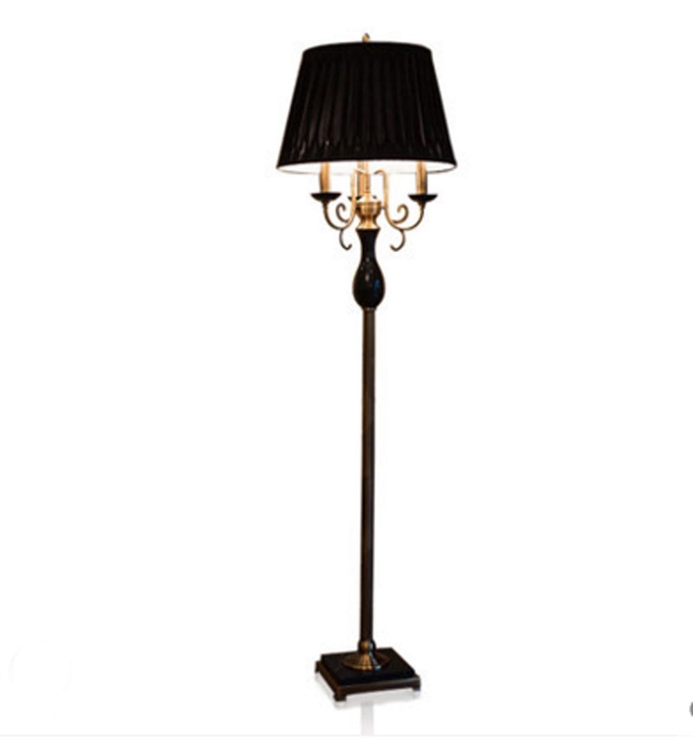 2020 European Style Floor Lamp Black Classical Villa Hotel Small