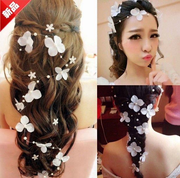 Girl Jewelry The Bride Wedding Celebration Hair Headdress Flowers