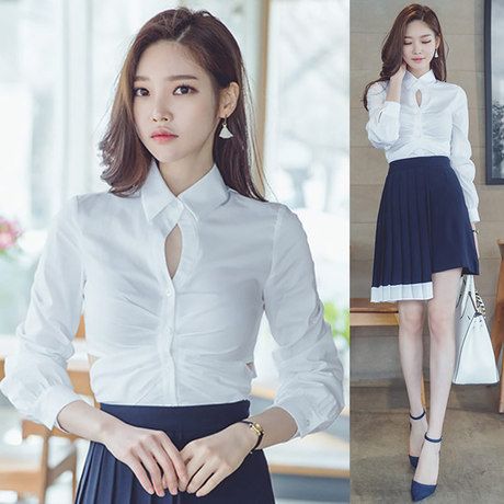 women's slim fit white shirt