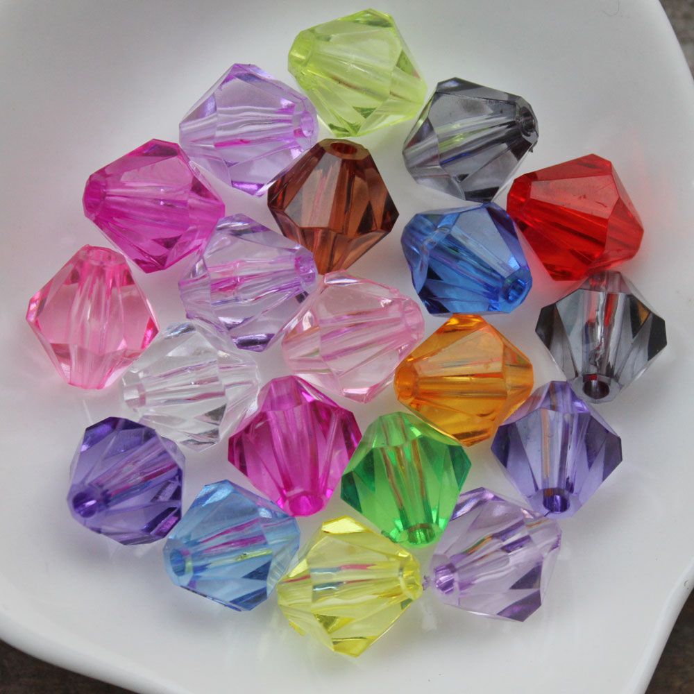 100 Bulk Beads Faceted Bicone Purple Wholesale Beads 4mm Lot Cone