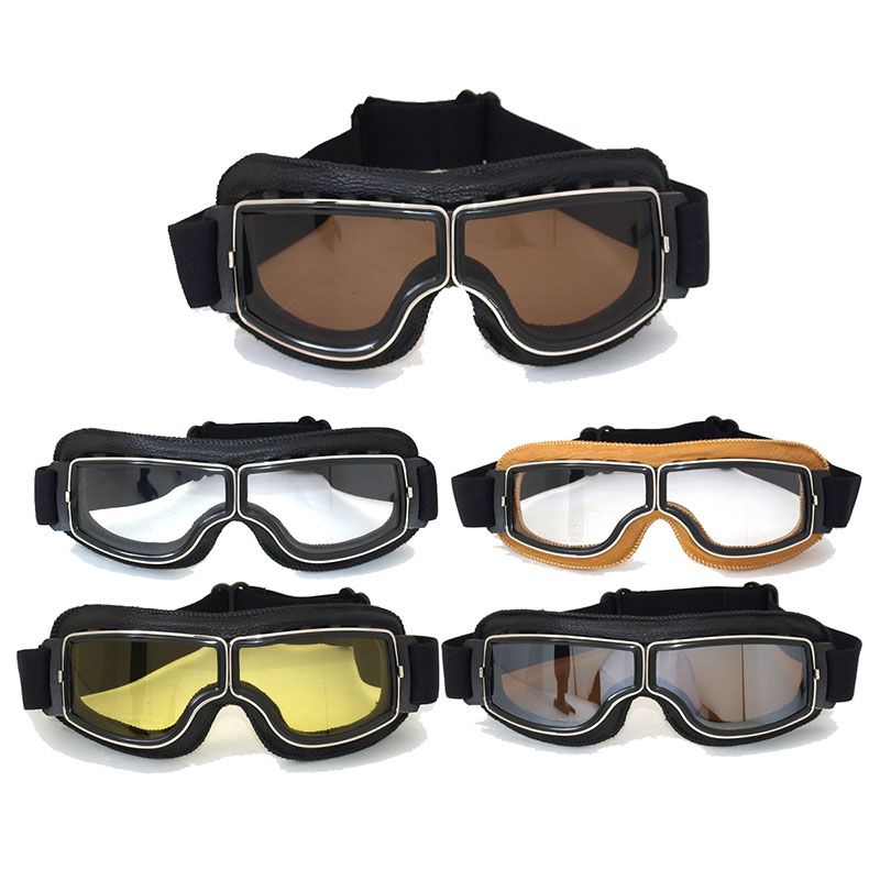 Motorcycle Goggles WWII Vintage For Harley Style Pilot ...