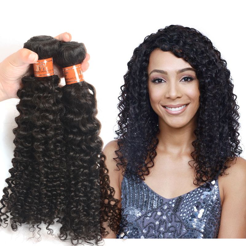 2019 Peruvian Human Hair 7a Kinky Curly Human Hair Extensions