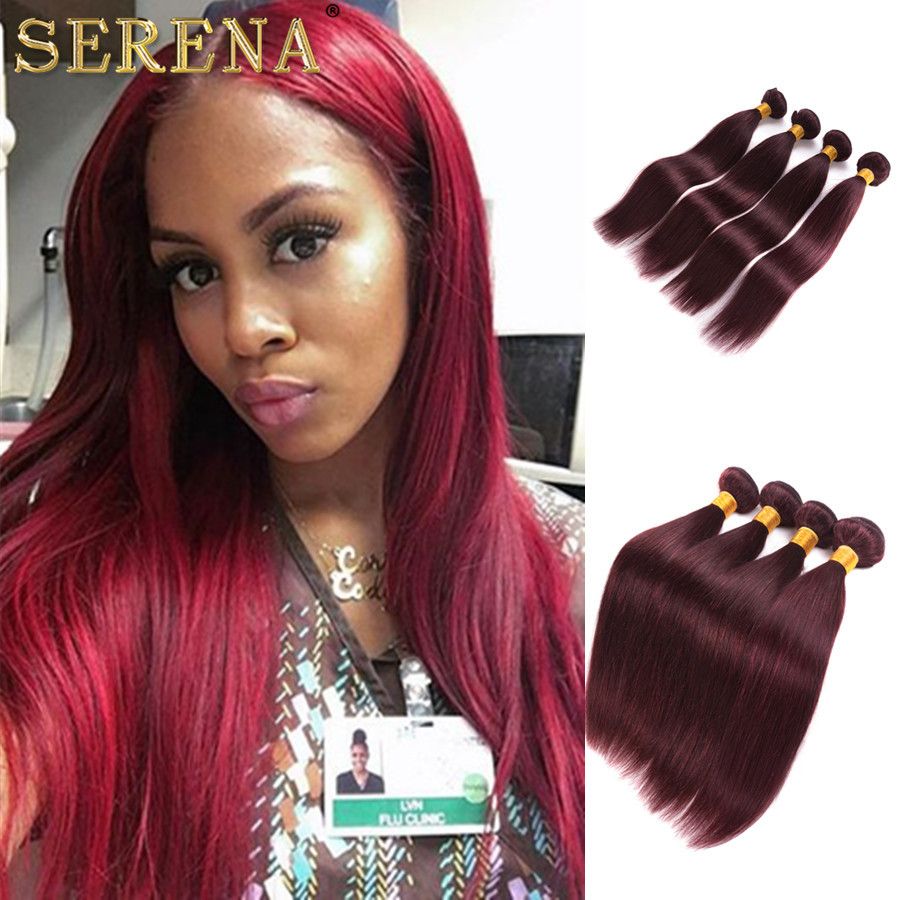 Hot Sale Omber Color 99j Weft Hair Extensions Dark Wine Fashion