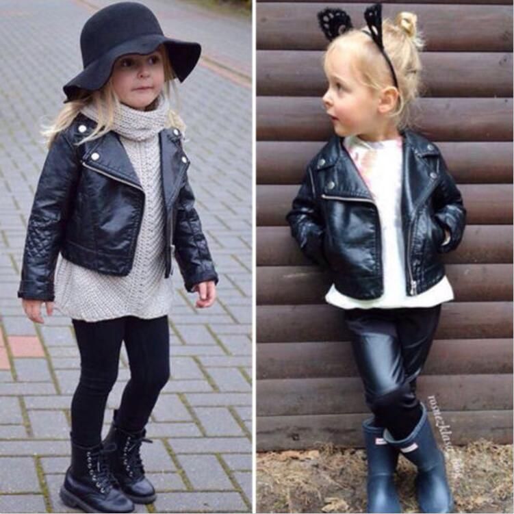 Chaqueta De Aspecto Imitación Niña Talla 2 7 Chaqueta De Motorista Chaqueta De Cuero De La PU Chaqueta De Bebé Niños Corta Chaqueta De 13,29 € | DHgate