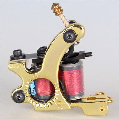 1PCS Top Steel Coil Tattoo Machine 10 Wrap Coils Professional Tattoo Frame  for Liner Shader For Free Shipping