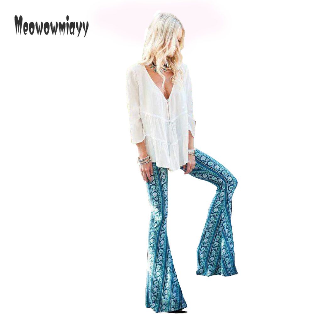 tight printed flare pants