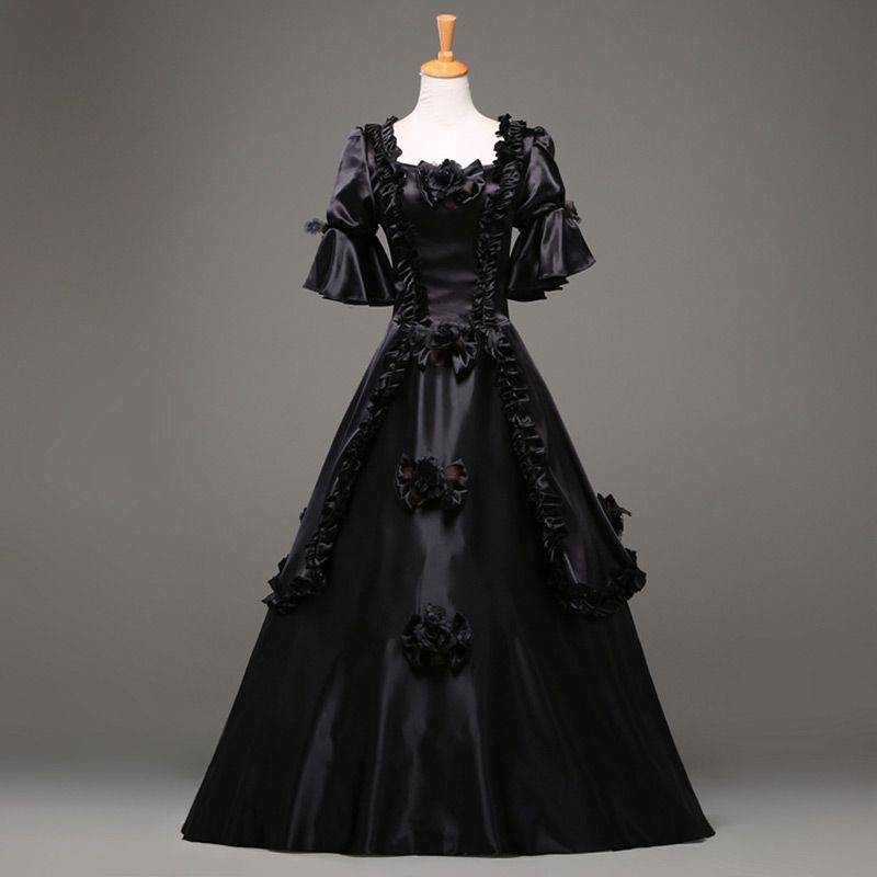 black victorian dress costume