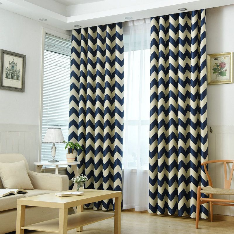 Mediterranean Style Blackout Curtain For Bedroom Living Room