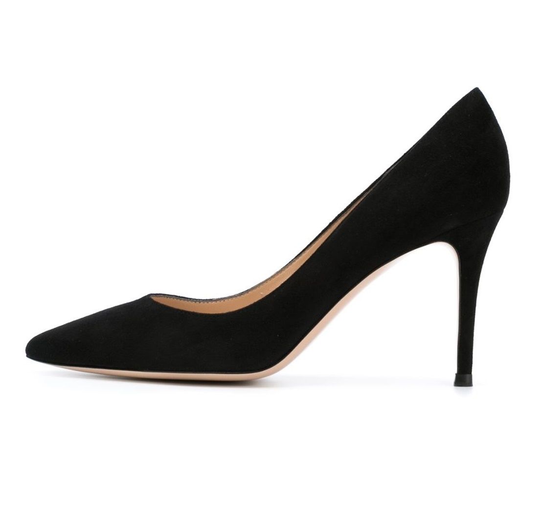 simple black stilettos